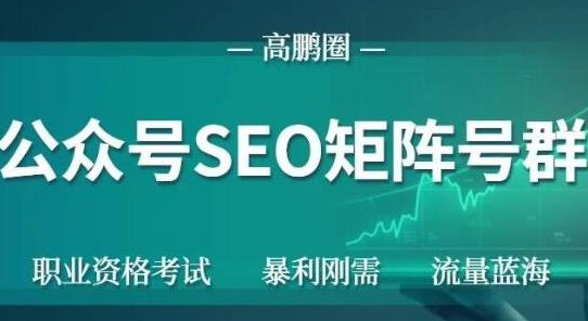 高鹏圈公众号SEO矩阵号群，实操20天纯收益25000+，普通人都能做|小鸡网赚博客