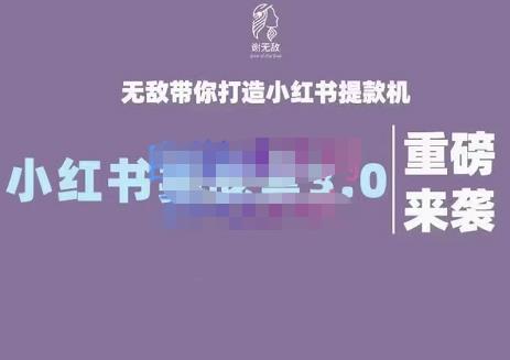 谢无敌·小红书实战营3.0，无敌带你打造小红书提款机 价值7999元|小鸡网赚博客