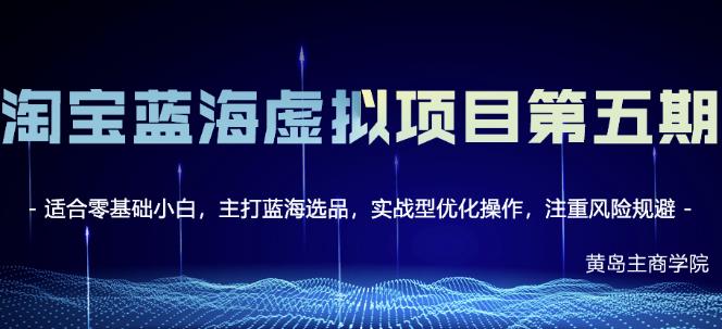 黄岛主淘宝虚拟无货源3.0+4.0+5.0，适合零基础小白，主打蓝海选品，实战型优化操作|小鸡网赚博客