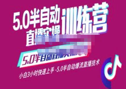 蚂蚁·5.0半自动直播2345心法，小白3小时快速上手，5.0半自动爆流直播技术|小鸡网赚博客