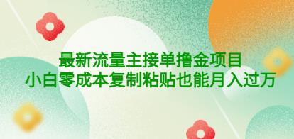 公众号最新流量主接单撸金项目，小白零成本复制粘贴也能月入过万|小鸡网赚博客