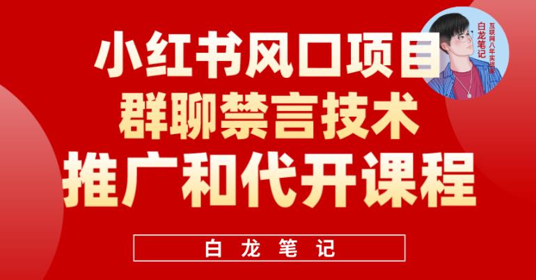 小红书风口项目日入300+，小红书群聊禁言技术代开项目，适合新手操作|小鸡网赚博客