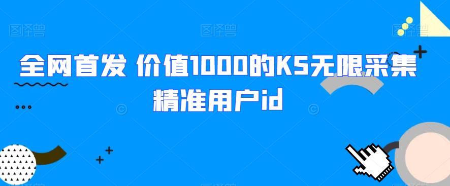 全网首发 价值1000的KS无限采集精准用户id|小鸡网赚博客