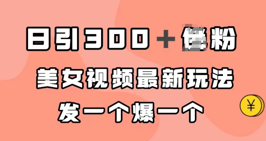 日引300＋男粉，美女视频最新玩法，发一个爆一个【揭秘】|小鸡网赚博客