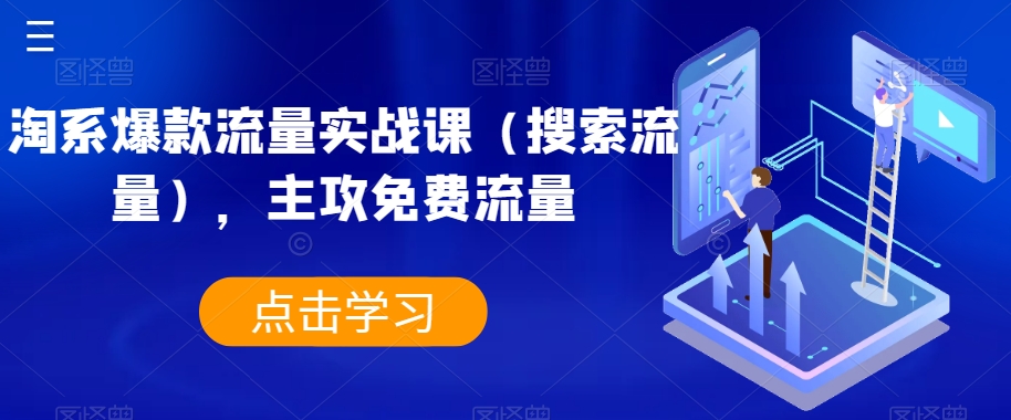 淘系爆款流量实战课（搜索流量），主攻免费流量|小鸡网赚博客