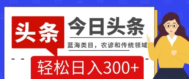 AI头条传统和农谚领域，蓝海类目，搬运+AI优化，轻松日入300+【揭秘】|小鸡网赚博客