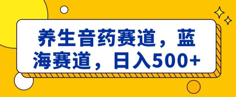 养生音药赛道，蓝海赛道，日入500+【揭秘】|小鸡网赚博客