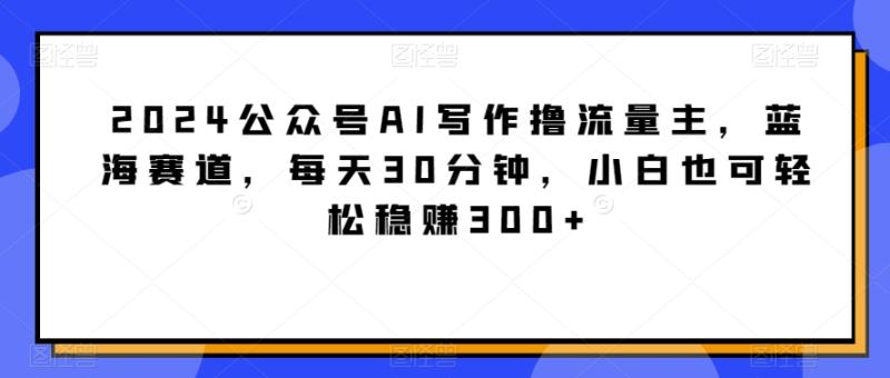 2024公众号AI写作撸流量主，蓝海赛道，每天30分钟，小白也可轻松稳赚300+【揭秘】|小鸡网赚博客