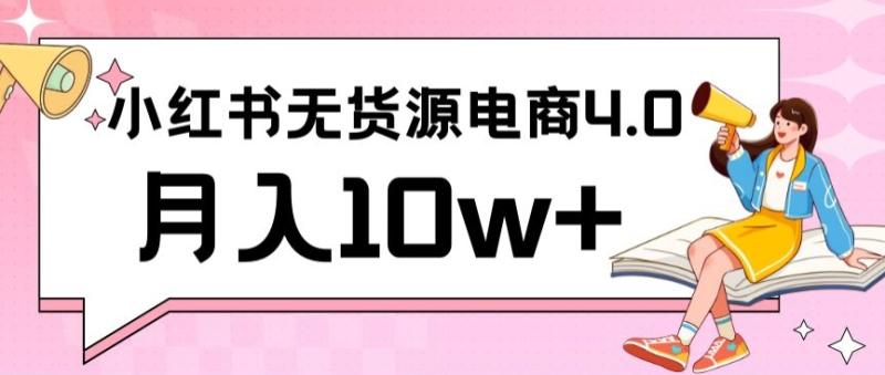 小红书新电商实战，无货源实操从0到1月入10w+联合抖音放大收益【揭秘】|小鸡网赚博客