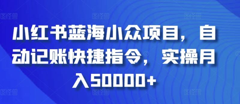 小红书蓝海小众项目，自动记账快捷指令，实操月入50000+【揭秘】|小鸡网赚博客