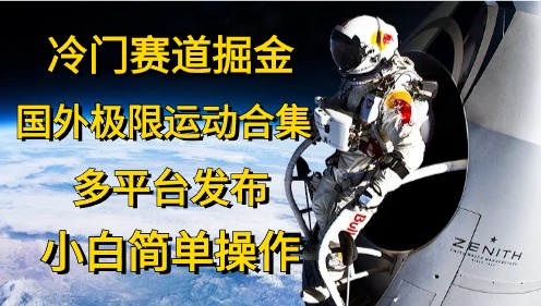 （10745期）冷门赛道掘金，国外极限运动视频合集，多平台发布，小白简单操作|小鸡网赚博客