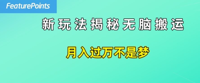 简单操作，每天50美元收入，搬运就是赚钱的秘诀|小鸡网赚博客