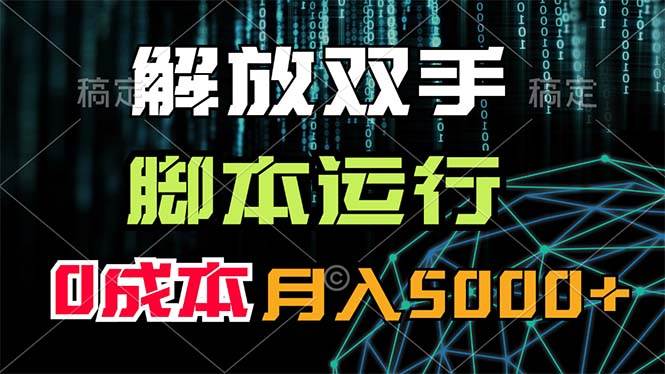 解放双手，脚本运行，0成本月入5000+|小鸡网赚博客