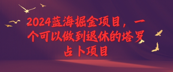 2024蓝海掘金项目，一个可以做到退休的塔罗占卜项目|小鸡网赚博客