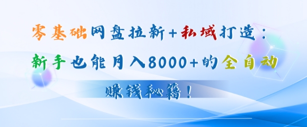 零基础网盘拉新+私域引流：新手也能月入50000+的全自动赚钱秘籍!|小鸡网赚博客