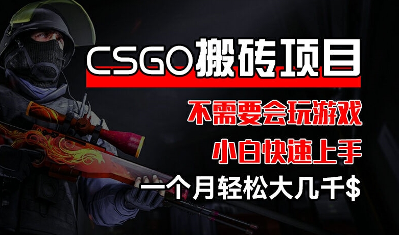 CSGO 装备搬砖项目,操作简单,不需要会玩游戏,小白也能快速上手,一个月轻松大几千|小鸡网赚博客