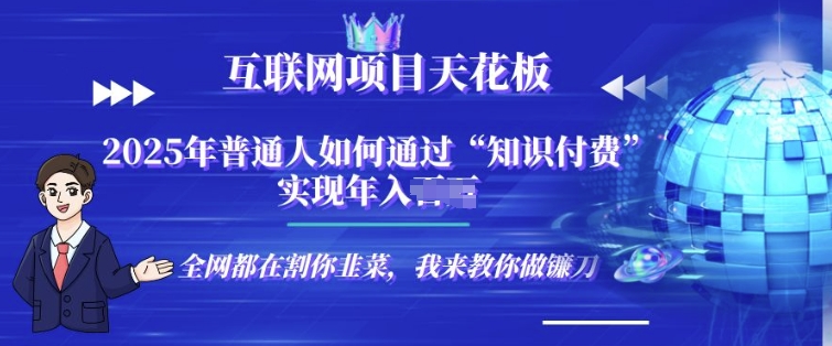 2025-互联网项目天花板”知识付费”卖项目合伙人镰刀训练营|小鸡网赚博客