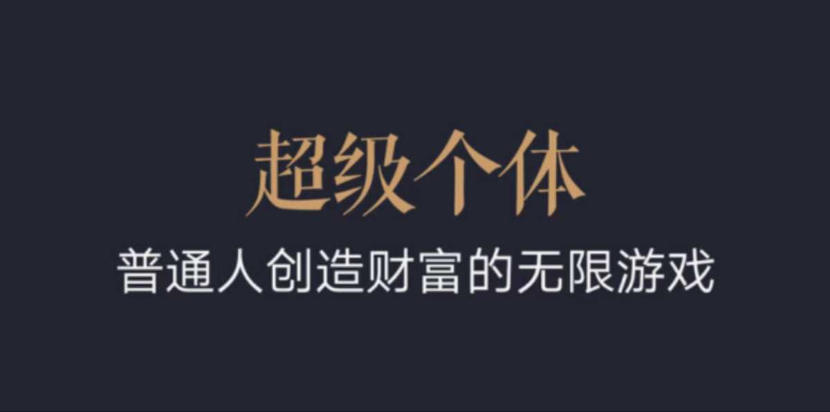 超级个体：2024-2025翻盘指南，普通人创造财富的无限游戏|小鸡网赚博客