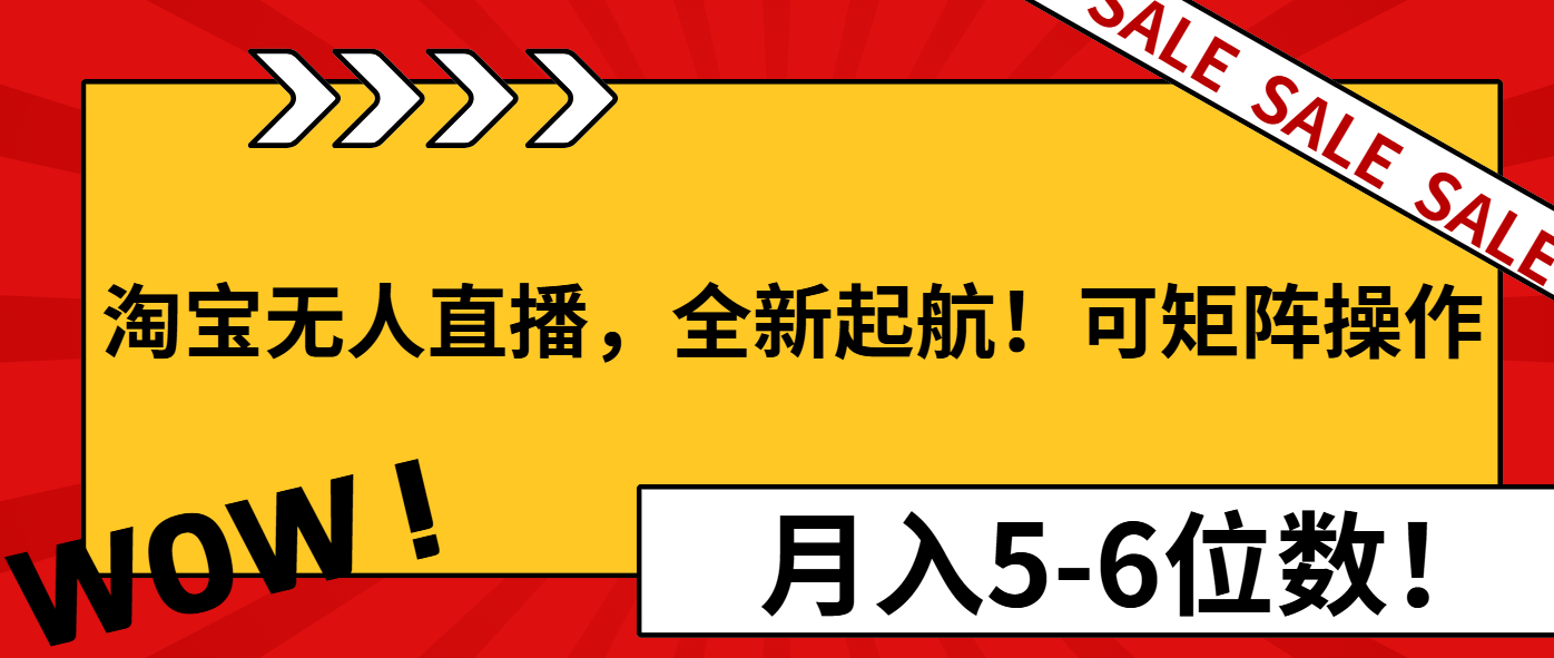 （13946期）淘宝无人直播，全新起航！可矩阵操作，月入5-6位数！|小鸡网赚博客