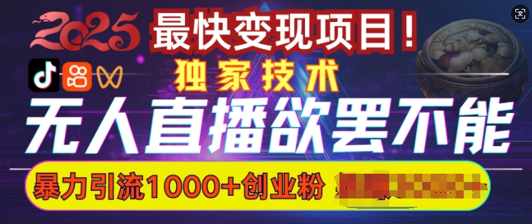 欲罢不能的无人直播引流，超暴力日引流1000+高质量精准创业粉|小鸡网赚博客