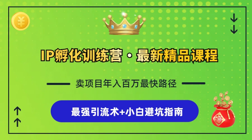 （13055期）IP孵化训练营，知识付费全流程+最强引流术+小白避坑指南|小鸡网赚博客