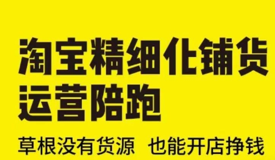 淘宝精细化铺货运营陪跑(部分更新至2025)，草根没有货源 也能开店挣钱|小鸡网赚博客